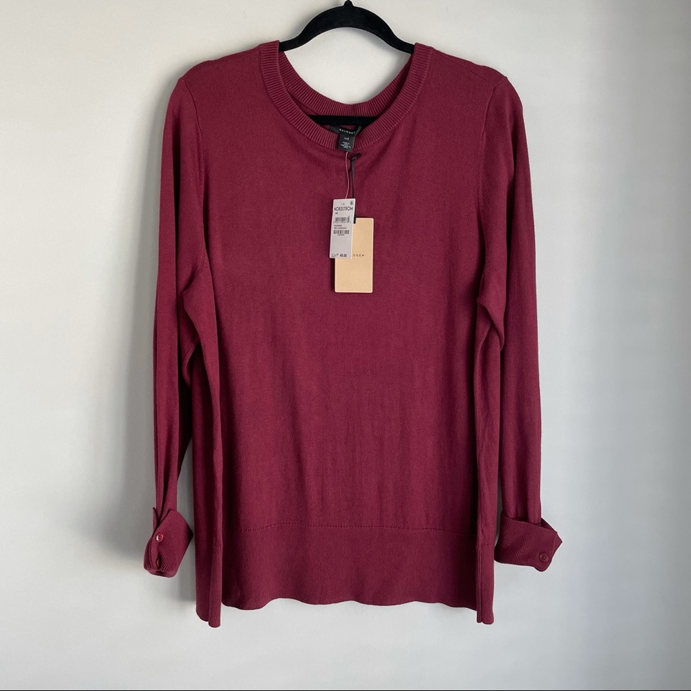 🔥 Nordstrom Halogen burgundy sweater
